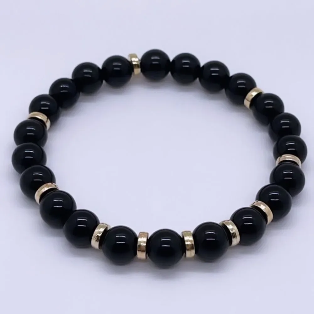 NWT Wool + Pepper Co. Mens Beaded Bracelet - Gold